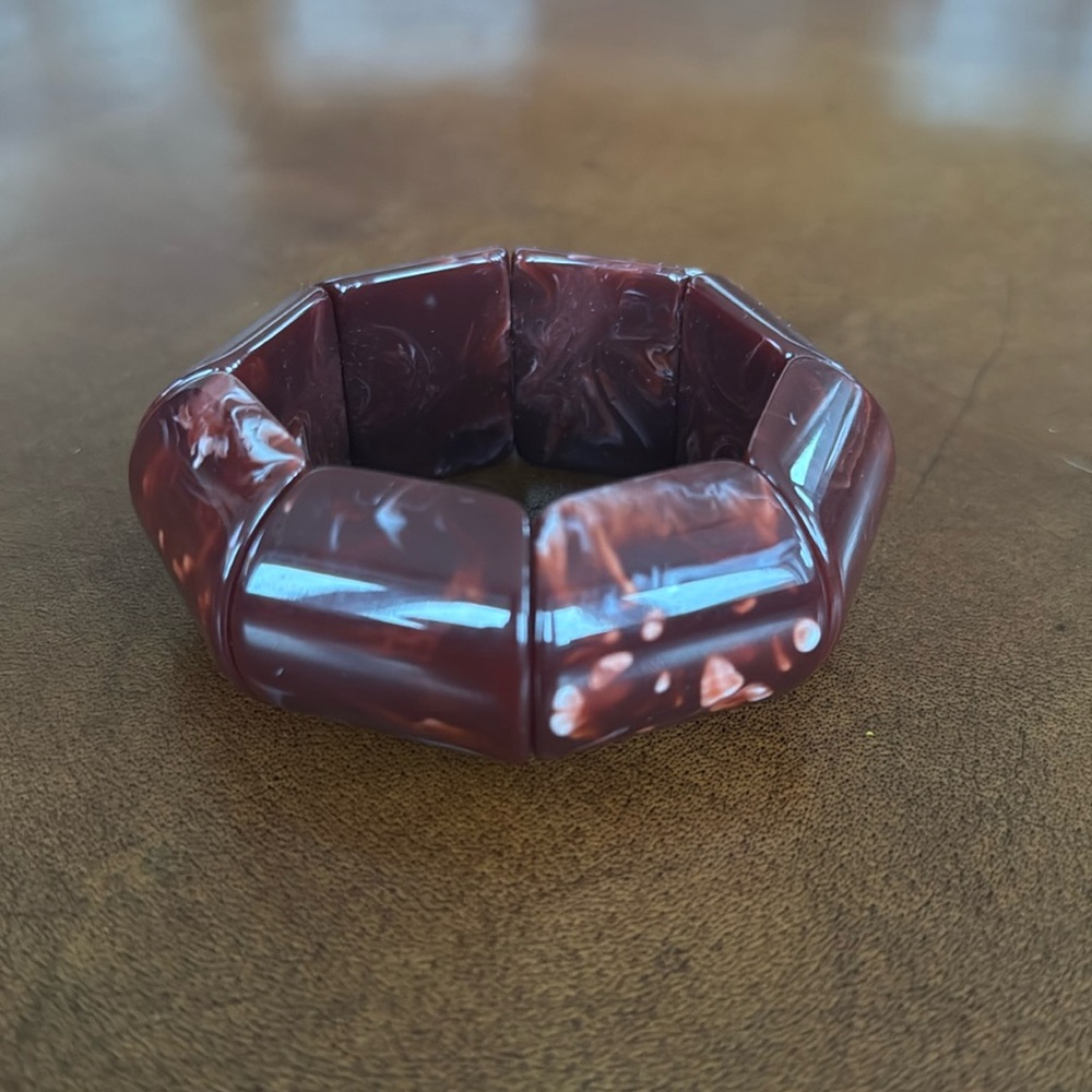 Burgundy Resin Bracelet